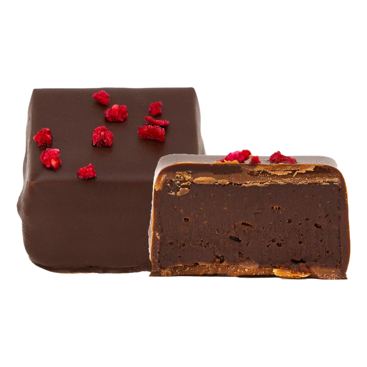 Ciocolată neagră cu zmeură – bomboană de ciocolată artizanală Choco Toni
