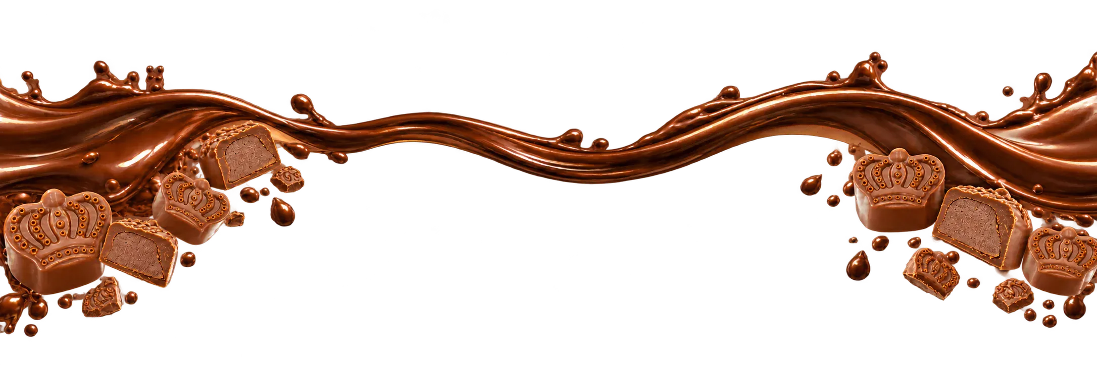Val de ciocolată cu bomboane-coroană Choco Toni